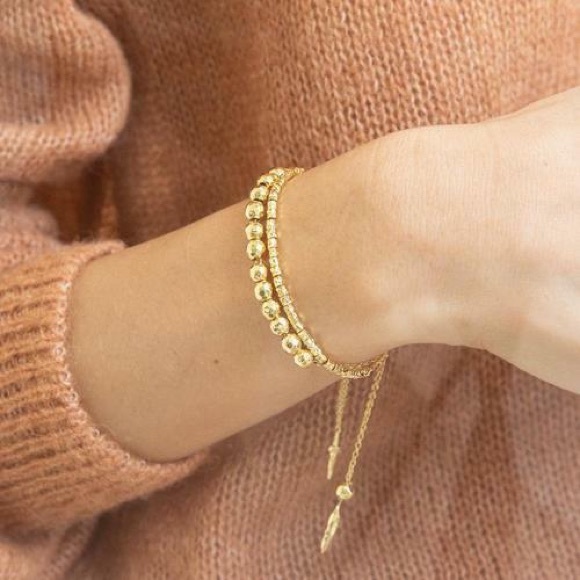 Gorjana Laguna Adjustable Bracelet in Gold - Picture 2 of 3
